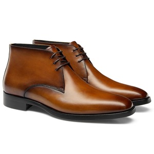 Botas de Hombre para Exteriores, Modernas, de Tobillo, Hechas de Cuero Genuino de Alta Calidad, Impermeables y Duraderas para Uso Intenso - Product Image 2