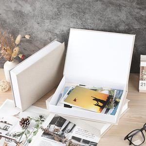 Boîte de rangement décorative en carton rigide blanc en forme de livre avec bord magnétique pour photos de souvenirs et petites entreprises - Product Image 3