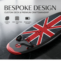 Jetboard électrique prêt à être expédié, 12 kW, 60 km/h, entrepôt Europe, motif drapeau Union Jack, planche de surf motorisée, sports nautiques