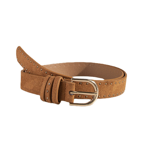 Ceintures en cuir suédé PU noir <span class=keywords><strong>camel</strong></span> pour femmes, nouvelle mode 2025, design vintage avec rivets, boucle en alliage, couleur personnalisable - Product Image 1