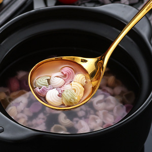 ชุดทัพพีตักซุปสแตนเลส 304 หนาพิเศษ สีพื้นเรียบง่าย สำหรับใช้ในครัว ร้านอาหาร หม้อไฟ - Product Image 4