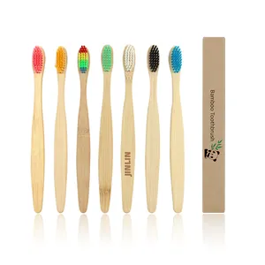Wholesale Bpa-free Biodegradable Eco Friendly Charcoal Bambu Natural Handle Tooth Brush Soft Bristles Bamboo Toothbrush