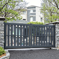 Porte de clôture en alliage d'aluminium avec mot de passe secret, design moderne pour l'extérieur, entrée principale privée en métal