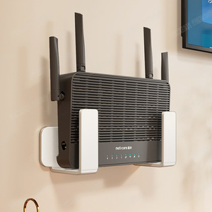 Wall Mounted Router Shelf Rectangle Single Layer Hanging Storage Rack For Home Office Use - Product Image 2