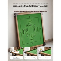 Table pliante double usage pour repas et mahjong avec panneau, table de jeu de société manuelle Guandan pour petites maisons