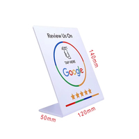 Carte NFC Google Review avec puce NTAG215, support de table en acrylique, panneau personnalisé pour avis, pour restaurant, hôtel, salon