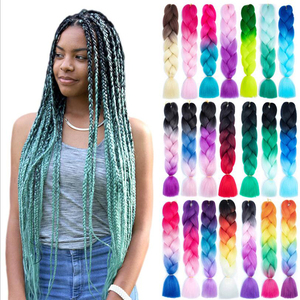 Trenza Jumbo Henlon de Alta Temperatura, Color Gris Degradado Africano, Económica, 100% Cabello Sintético para <span class=keywords><strong>Trenzas</strong></span> - Product Image 2