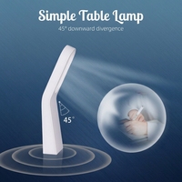 Lampe de bureau LED rechargeable, protection murale, lecture créative, multifonctionnelle, réglable, tactile, lampe de bureau d'étude