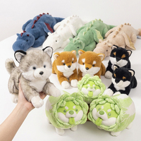 Jouets en peluche personnalisés avec logo, dragon couché, chien, husky, chat, coussins en peluche, jouets promotionnels, cadeau pour enfants