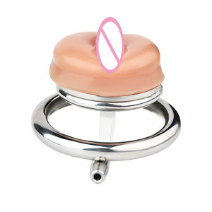 Vagina travesti con cierre <span class=keywords><strong>de</strong></span> <span class=keywords><strong>castidad</strong></span> negativo <span class=keywords><strong>de</strong></span> acero inoxidable para que los hombres se vistan como partes privadas <span class=keywords><strong>de</strong></span> las mujeres, novedad <span class=keywords><strong>de</strong></span> 2017 - Product Image 5