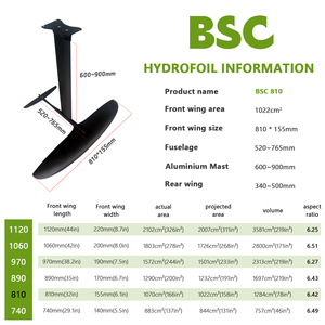 Oferta Especial: Ala Delantera de Carbono BSC 810 para Hydrofoil Wake Foil, Elevación Estable, Giro Ágil, para Surf en Aguas Abiertas, AXIS - Product Image 2