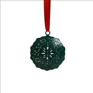 Adornos navideños hechos a mano y copos de nieve de metal hechos a mano en colgantes atractivos al por mayor por diseños Impex - Product Image 5