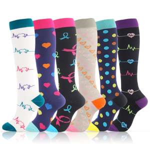 Unisex 20-30mmHg Knee High <b>Running</b> Nursing Marathon Sports <b>Compression</b> <b>Socks</b> - Product Image 1