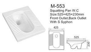 Mới đến gốm Squat chảo, Squat WC, Châu Á nhà vệ sinh ngồi xổm - Product Image 6