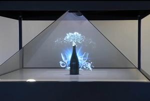120x120cm 4 mặt 360 độ Hologram kim tự tháp hiển thị Showcase <span class=keywords><strong>3D</strong></span> HOLO hộp Holographic quảng cáo Máy nghe nhạc - Product Image 5