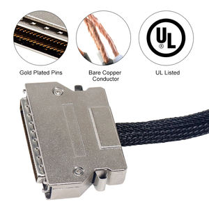 מחברי VGA מסוג D-SUB זכר 50P מצופים ניקל של Romtronic SCSI, מחבר הלחמה מסגסוגת אבץ, תקן IP40 לשימוש תעשייתי, מגע פליז 1A - Product Image 2