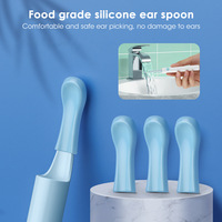 Nettoyeur de cire d'oreille intelligent pour otoscope d'outil de nettoyage de dissolvant sûr d'oreille avec cuillère de nettoyage de caméra photo et vidéo Earpick