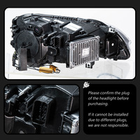 Ensemble de phares LED pour BMW Série 6 F06 2011-2013, double couleur, yeux d'ange, DRL variable, haute luminosité