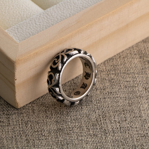 ยุโรปอเมริกันสไตล์แหวนเหล็กไทเทเนียมรูปแบบพืชสัญลักษณ์อินฟินิตี้แหวนแฟชั่นสำหรับทุกเพศ SA337 - Product Image 2