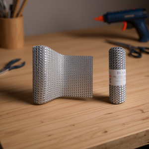 Tessuto Metallico Ilan Bright Silver Mesh 4mm 11.8x70cm in Rotolo - Product Image 2