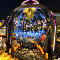 Dôme de camping préfabriqué en forme d'igloo, maison miniature en forme de bulle en PC, matériau haute résistance pour l'extérieur, maison miniature complète