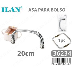 Manico per Borsa Ilan 20cm con Chiusura in Alluminio per Accessori Borse da Donna - Product Image 3