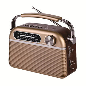 Radio Portátil Multibanda FM AM SW Personalizada con Alta Sensibilidad, Altavoz Integrado y Fuente de Alimentación CA/CC, Diseño Retro - Product Image 1