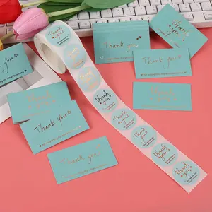 Papel colorido personalizado, pegatinas y tarjetas de agradecimiento para negocios pequeños