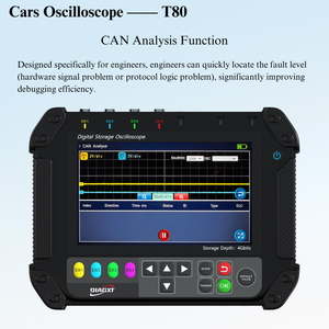 Osciloscopio Digital Portátil de Alto Rendimiento T80, Ancho de Banda de 30MHz, 4 Canales, Pantalla Táctil de 7 Pulgadas, Almacenamiento de 4GB, Forma de Onda Avanzada - Product Image 3