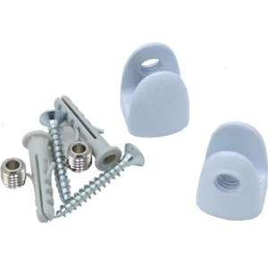 Soporte de ventana blanco moderno Aleación de aluminio de alta calidad Aleación de zinc de plástico para madera Hotel Tornillo fácil Incluye Bloqueo de manija - Product Image 1