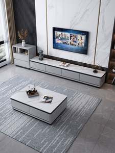 Mueble de TV Moderno para Sala de Estar, Mueble de TV de Lujo, Mueble de TV para Dormitorio, Muebles de Madera de Teca Sin Terminar - Product Image 5