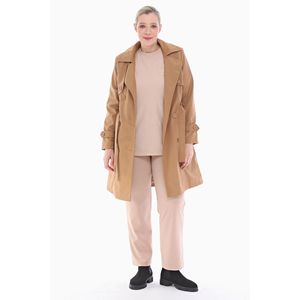 Manteau trench double boutonnage en vison pour femme Vetre, 95 cm, tailles 38-52, imperméable, style décontracté, usage quotidien, vente en gros - Product Image 1