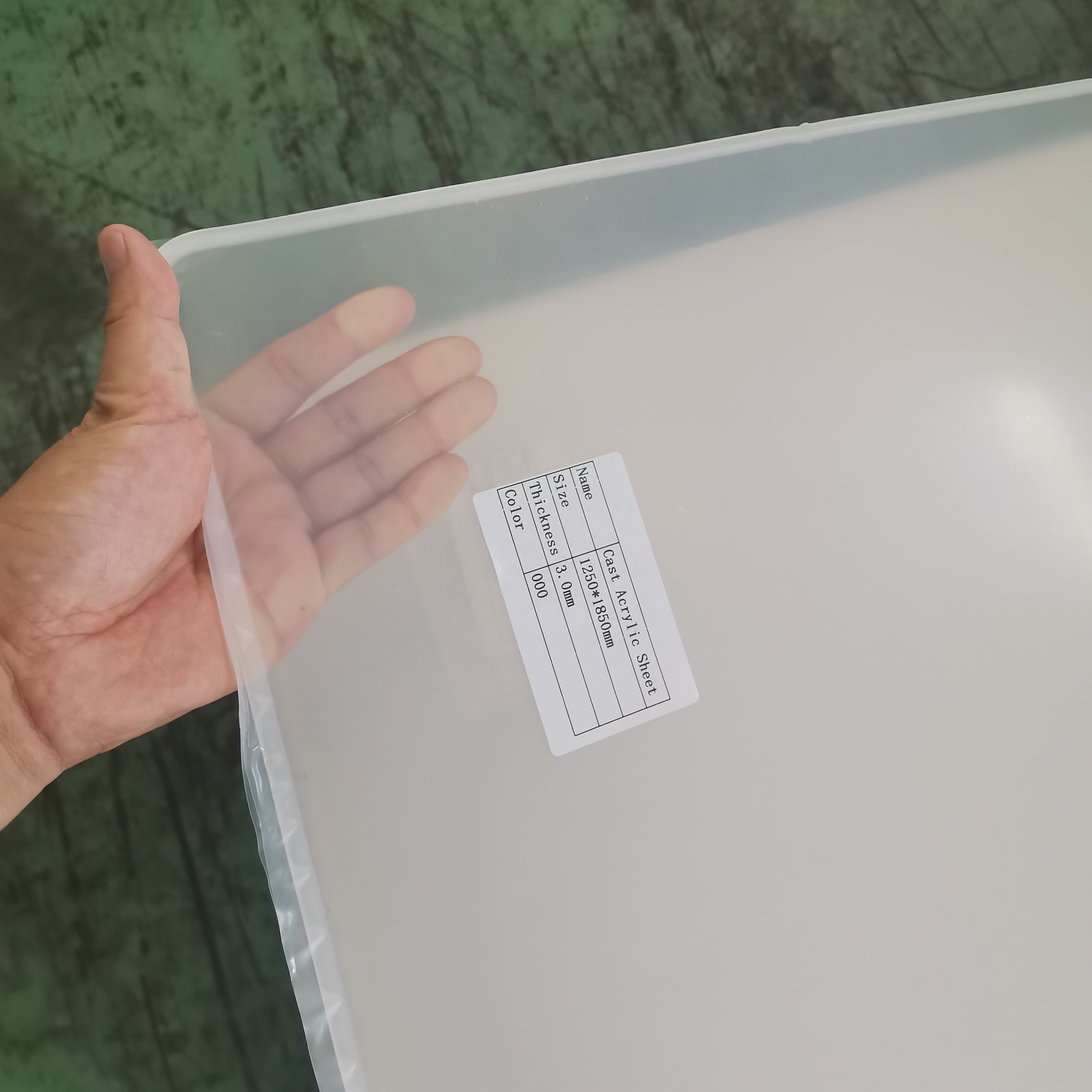 Yinigchuang Custom Clear or Color Free Samples 1220*2440mm 3mm 5mm Thick Cast Acrylic Sheet With PE Protective Film for Display