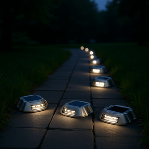 Luces Solares para Camino, Paquete de 12, LED Blanco Brillante, Impermeables, para Jardín, Camino de Entrada, Terraza, Iluminación Exterior, Aleación de Aluminio, IP65 - Product Image 2