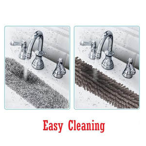 Mini-plumeau en microfibre écologique avec perche télescopique de 30 à 100 pouces, brosses de nettoyage pliables et lavables - Product Image 4
