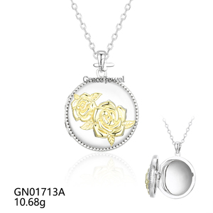 Grace Jewel-Collier <span class=keywords><strong>avec</strong></span> boîte <span class=keywords><strong>photo</strong></span> en argent sterling 925 personnalisé, médaillon ouvrable en plaqué rhodium, chaîne <span class=keywords><strong>gravée</strong></span> vierge en zircon vintage - Product Image 4