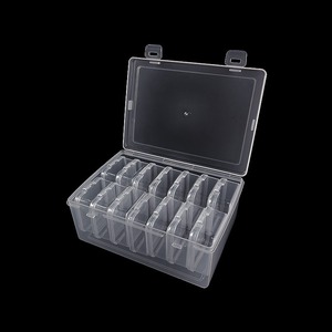 Diamond Painting Storage Box 14 Compartments Transparent Flip Top Organizer For Seed Bead Perler Bead Jewelry Organizers - Product Image 2