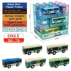 Chất lượng cao Mini Diecast xe buýt Xe mô hình bán buôn hợp kim đồ chơi cho trẻ em - Product Image 1