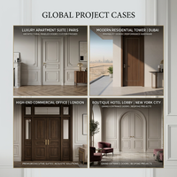 Porte intérieure moderne de luxe haut de gamme en aluminium et bois, isolation phonique, garantie 5 ans, couleur personnalisable, résistante à l'humidité, pour villa