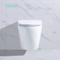Articles sanitaires FABIA, approuvés CE, pour projets hôteliers, salles de bain commerciales, vente en gros, standard australien, cuvette en céramique blanche, siphon...