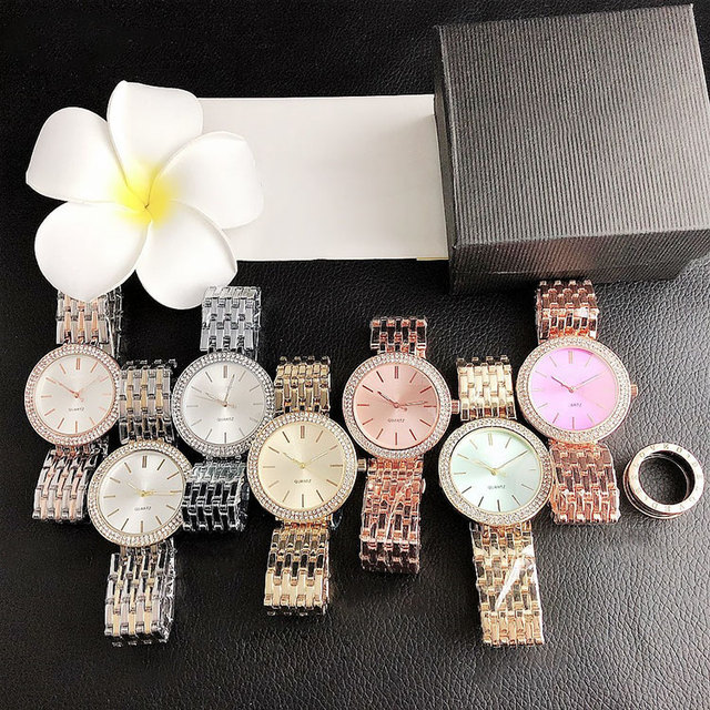 Wholesale Price Factory Direct Sale Latest Luxury  Fashion  Shining Crystal Diamond Women's Ladies Quartz Watches