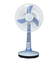 Ventilateur de table mécanique en plastique solaire 12V DC à économie d'énergie avec charge de la batterie Lumière LED à hauteur réglable et rechargeable