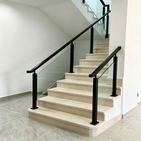 Rampe en verre trempé sans cadre sur mesure, design moderne en acier inoxydable pour villa, jardin, escalier commercial, balcon