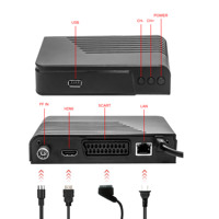 Receptor de TV Digital TDT Full HD 1080P de Cuatro Núcleos 2022 con Dongle USB WiFi, DVB-T2 HEVC H.265, Android 11