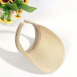 New Female Sunshade Vacation Foldable Wide Brim Wide Brim Sun Visor Caps <b>Straw</b> Visors <b>Hat</b> for Women - Product Image 5