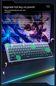 For Full Size 94-Key Hot Swappable Outemu Blue Red Switches Keycaps Mechanical <b>Keyboard</b> RGB Backlit for 90% <b>Keyboard</b> for - Product Image 5