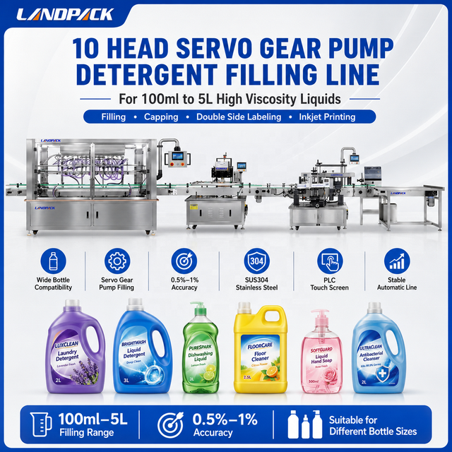 Bleach Body Wash Lotion Shampoo Dishwashing Laundry Detergent Liquid Soap Bottle Packaging Filling Line Machines Machine