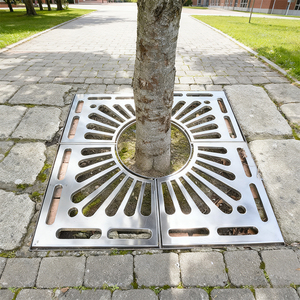 Grille d'arbre carrée en acier pour extérieur, grille d'arbre en métal pour trottoir, fournisseur de grille d'arbre en <span class=keywords><strong>fer</strong></span> pour bord de route - Product Image 4