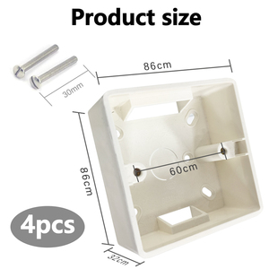 Standard Switch <b>Socket</b> Box Durable Heat Resistant PVC Surface Mount Switch <b>Socket</b> Box for Faceplate - Product Image 3