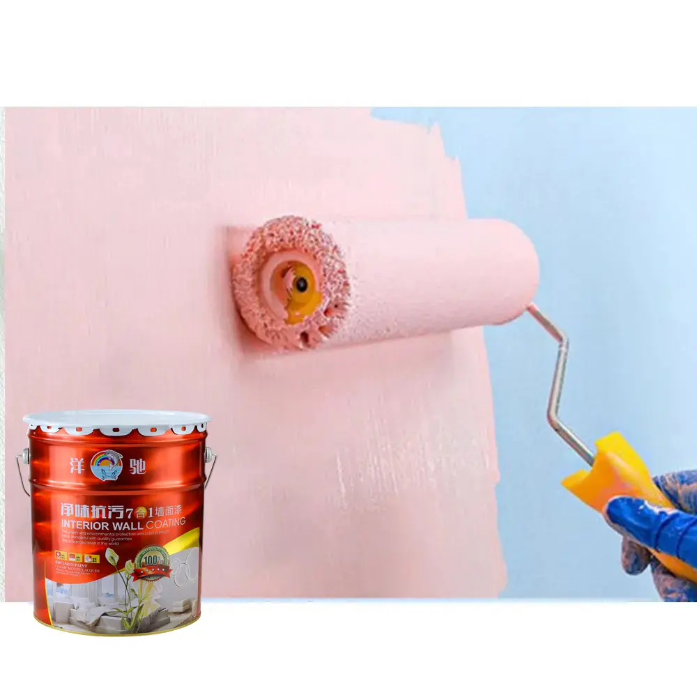 Factory Direct 7-in-1 Healthy Safe Bedroom Interior Paint Scrub-Resistant Coating/Spray Application High Quality Wall Paint